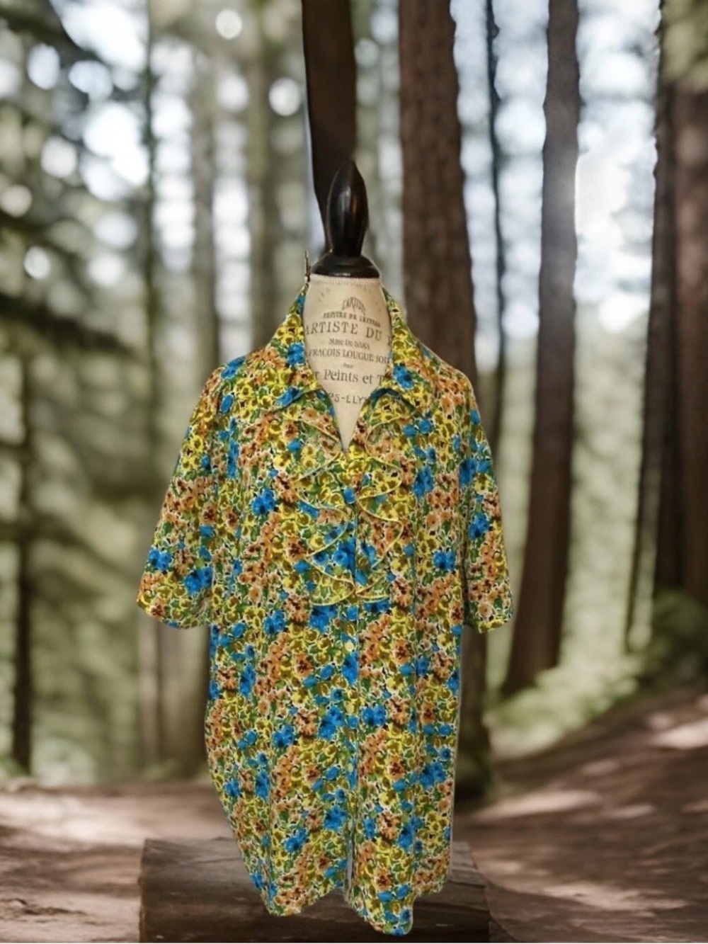 Silhouettes VTG Y2K Ruffled Bodice Button Blouse/Top Wom +28-LOVELY & In EUC!